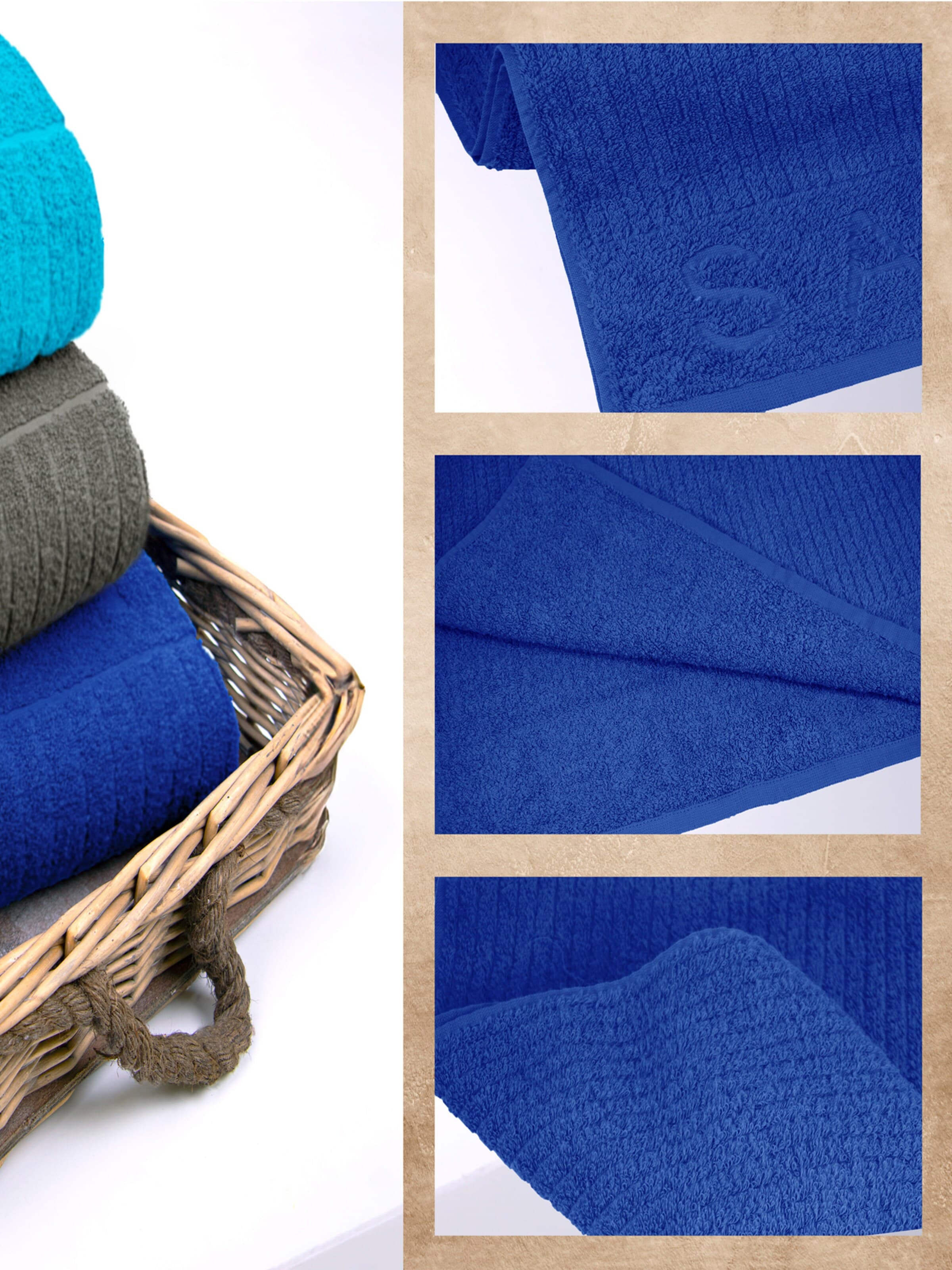 Lashuma Towel 'Kopenhagen' in Blue