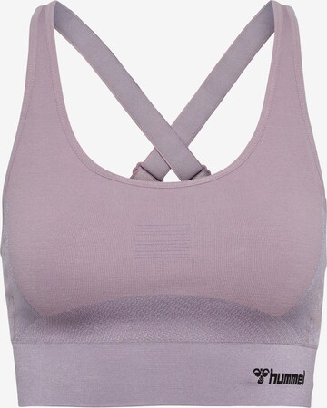 Hummel Bralette Sports Top in Pink: front