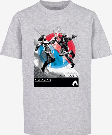 ABSOLUTE CULT Shirt 'Aquaman - Vs Black Manta' in Grey: front