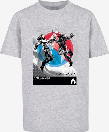 ABSOLUTE CULT T-Shirt 'Aquaman - Vs Black Manta' in Grau: predná strana