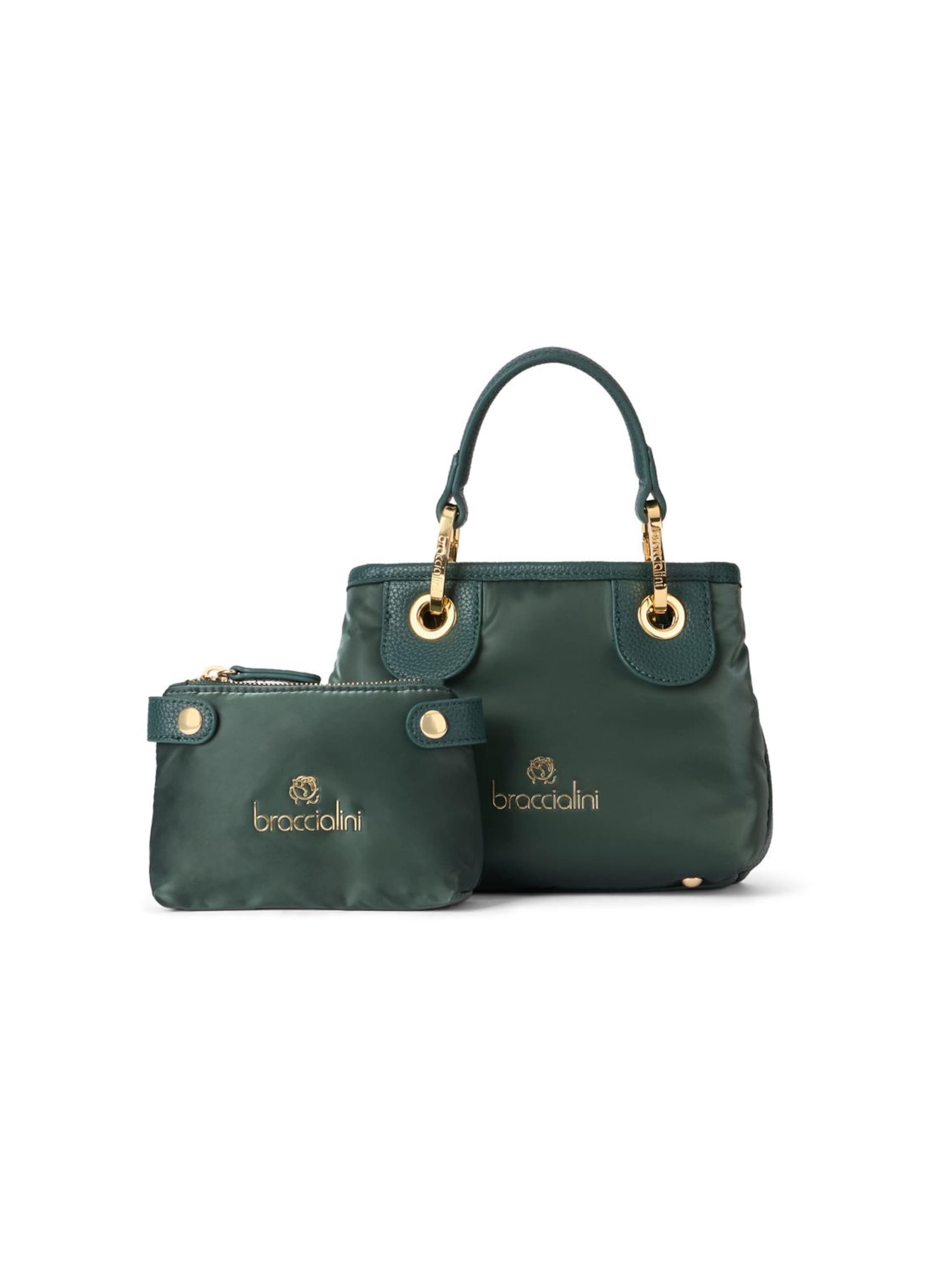 Borsa a mano 'Beth Puffy' di Braccialini in verde: frontale