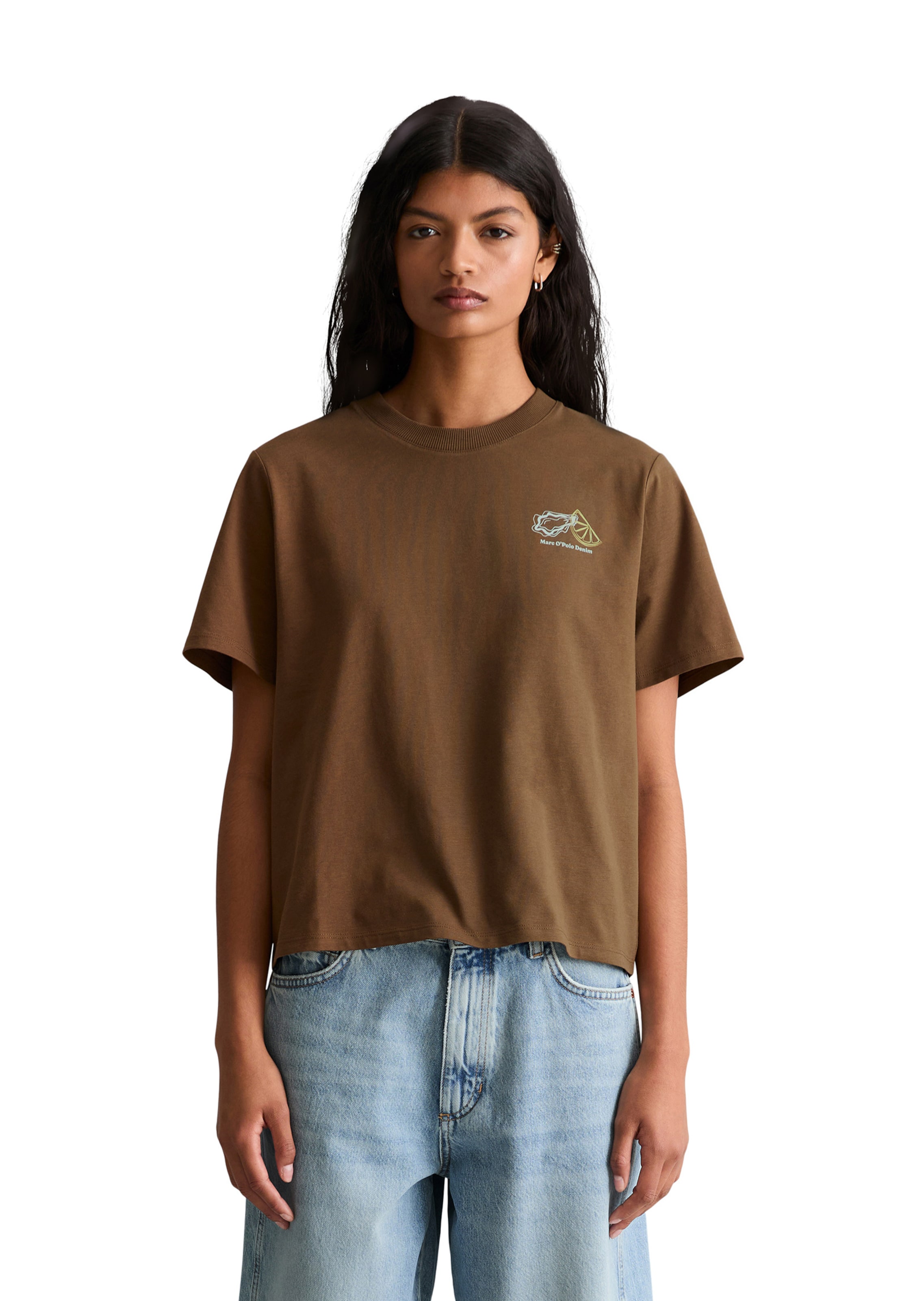 Marc O'Polo DENIM Shirt in Bruin: voorkant