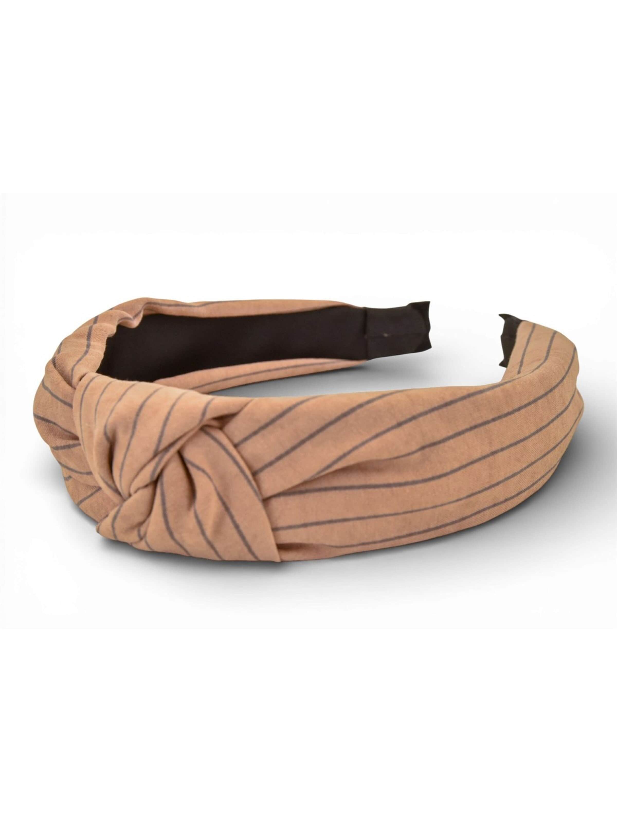 styleBREAKER Haarschmuck 'Haarreif Gestreift mit Twist Knoten'‌‌‌ in One Size in hellbraun, Produktansicht