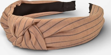 styleBREAKER Haarschmuck 'Haarreif Gestreift mit Twist Knoten' in Braun: Vorderseite