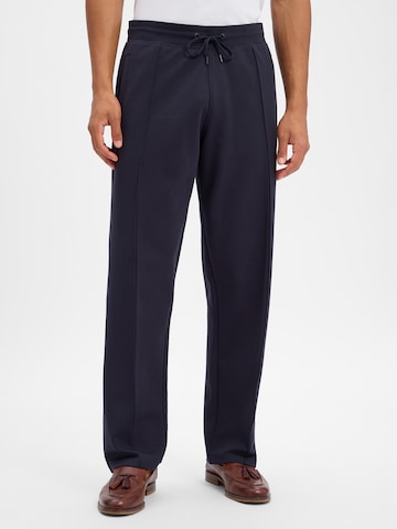 Regular Pantalon 'Duncan' Finshley & Harding London en bleu : devant