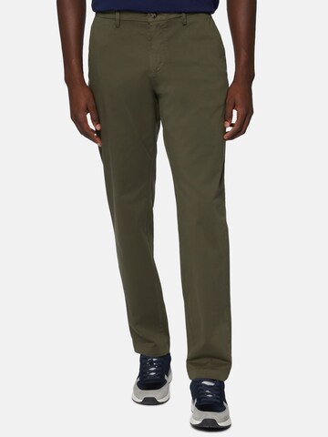 Boggi Milano Slim fit Pants in Green: front