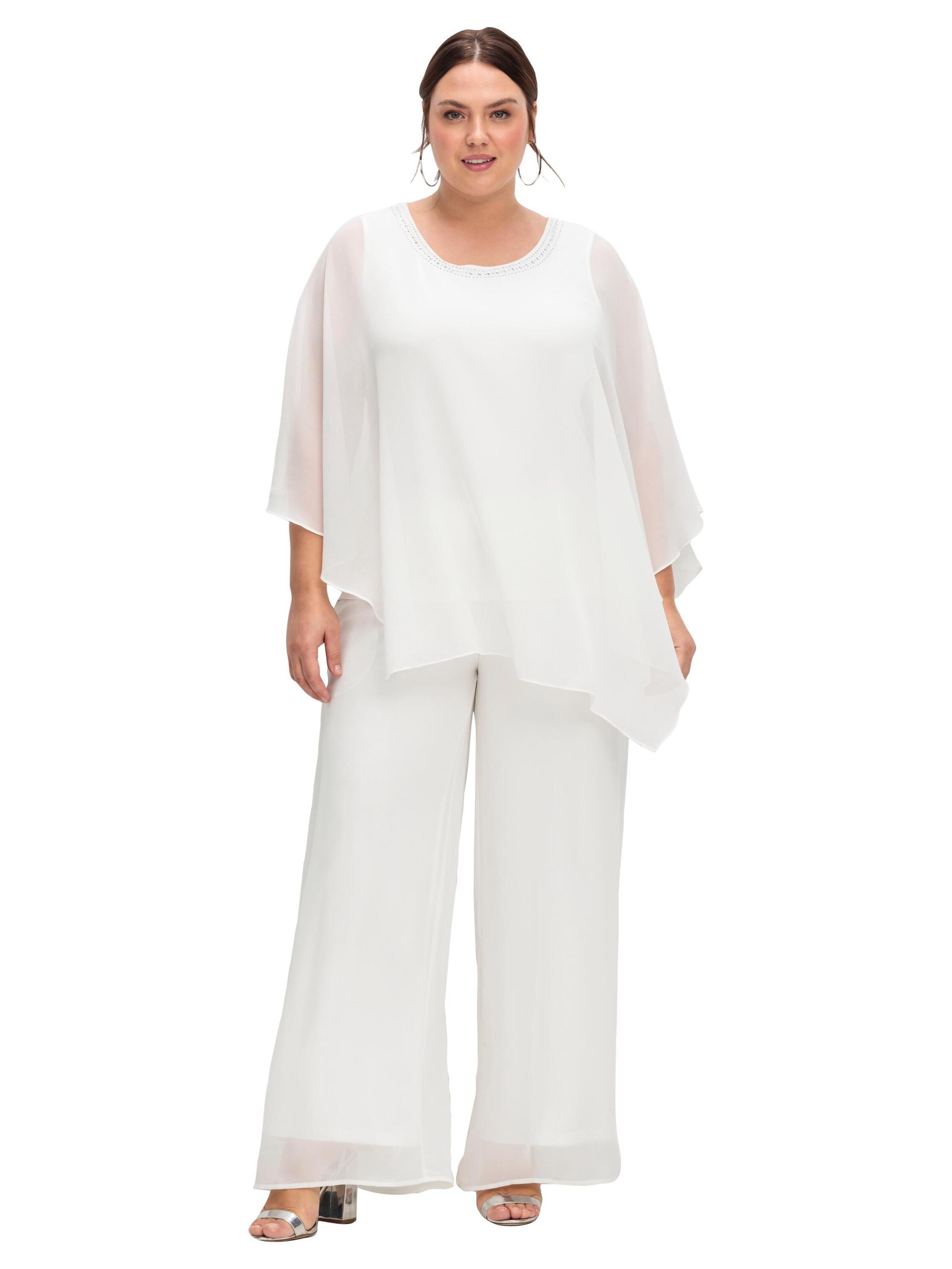 SHEEGO Tunika w kolorze biały