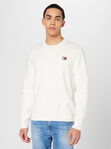 Pull-over Tommy Jeans en blanc : devant