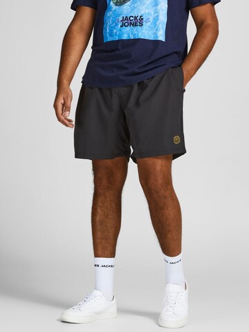 Jack & Jones Plus Zwemshorts in Zwart: voorkant