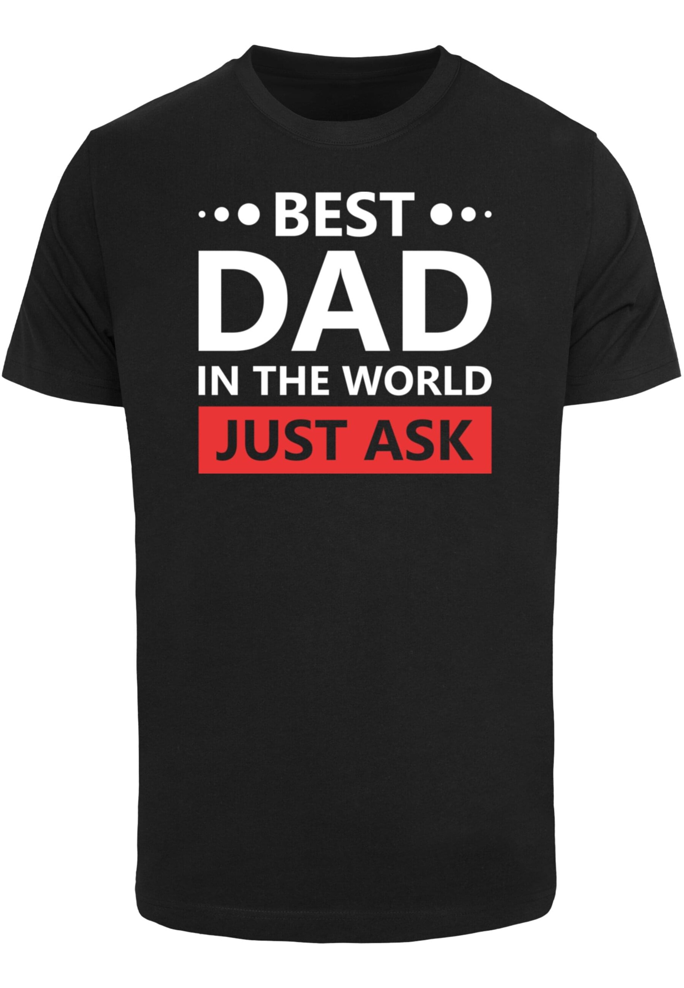 T-Shirt 'Fathers Day - Best Dad, Just Ask' Merchcode en noir : devant