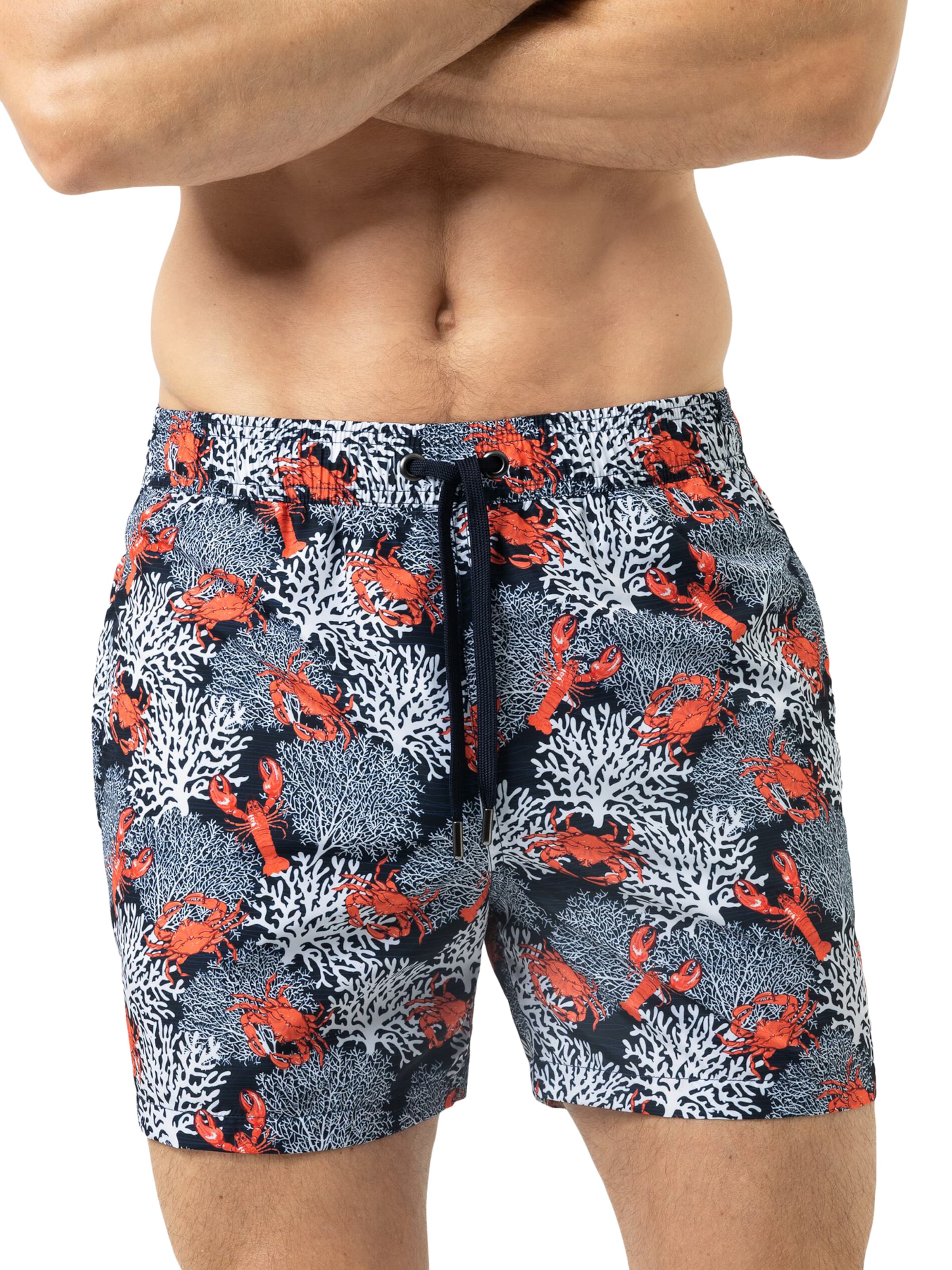 Mey Zwemshorts 'Ocean Bloom' in Zwart: voorkant