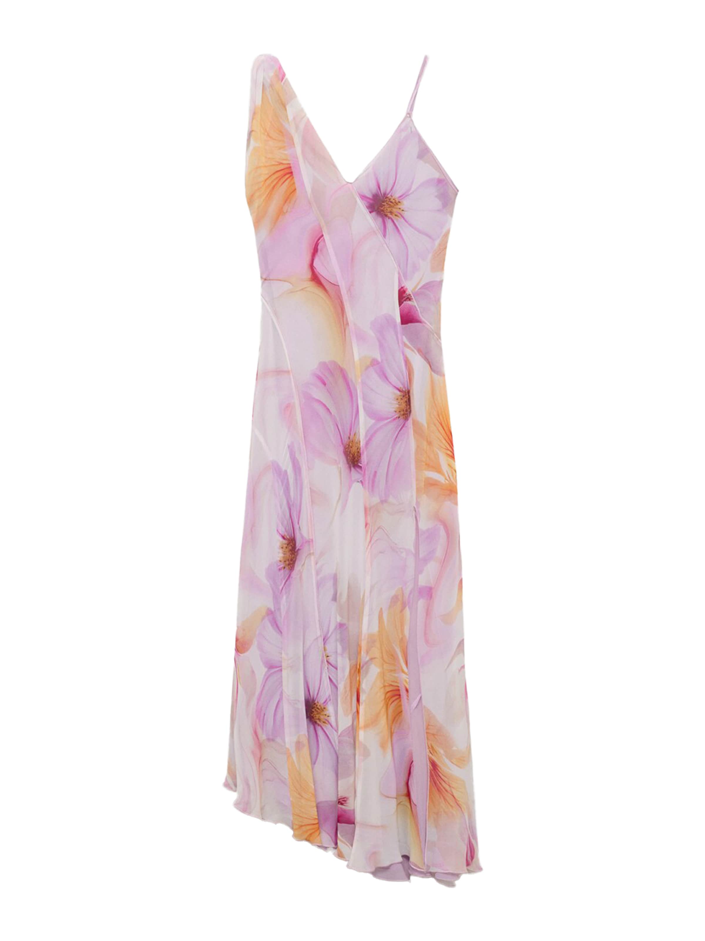 MANGO Společenské šaty 'PAULA' – fialová: přední strana