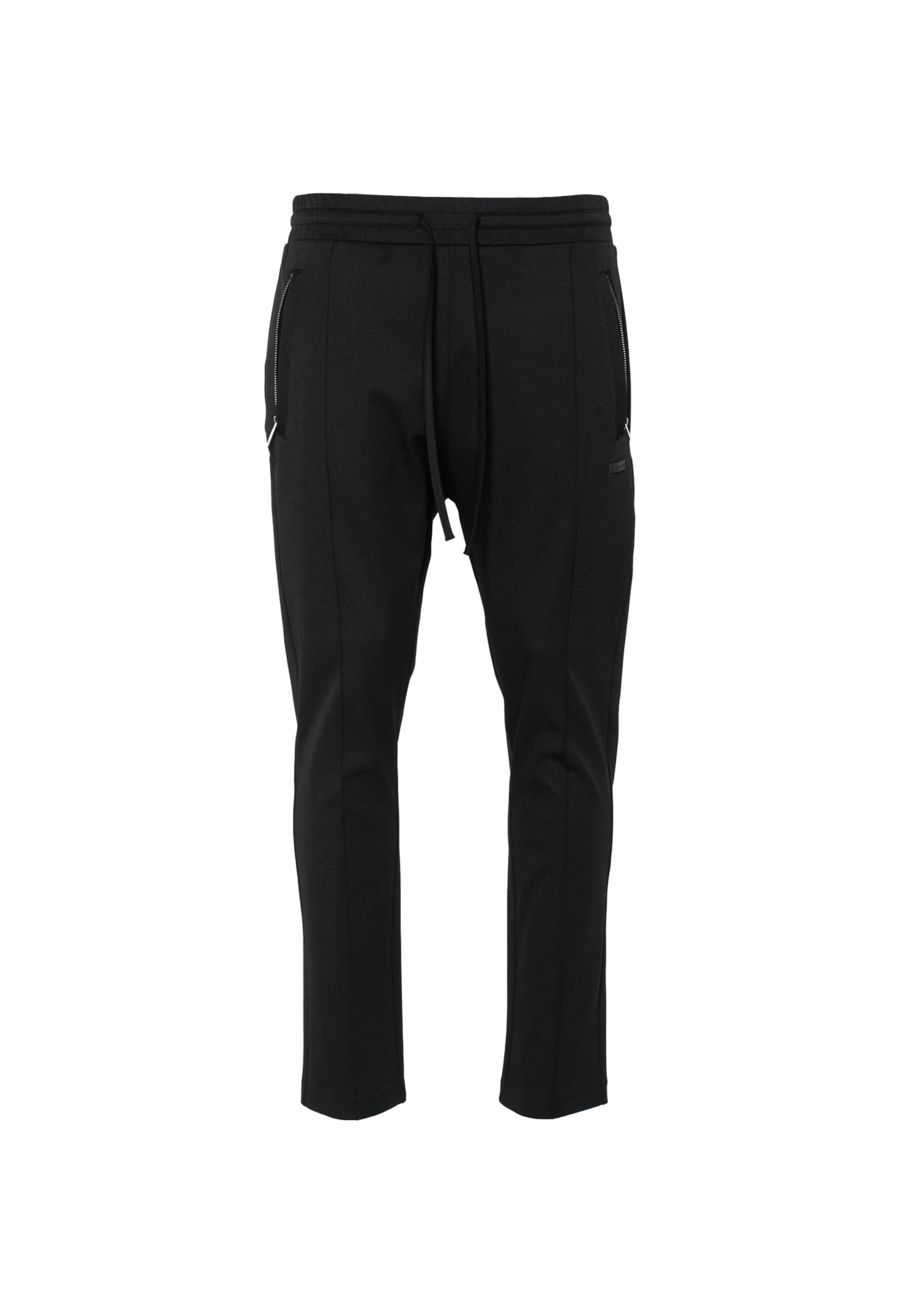 Elias Rumelis Regular Broek 'Alvaro' in Zwart: voorkant