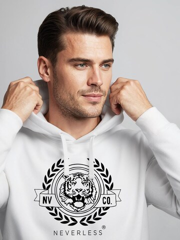 Neverless Sweatshirt 'Academic Tiger'‌‌‌‌‌ in Weiß