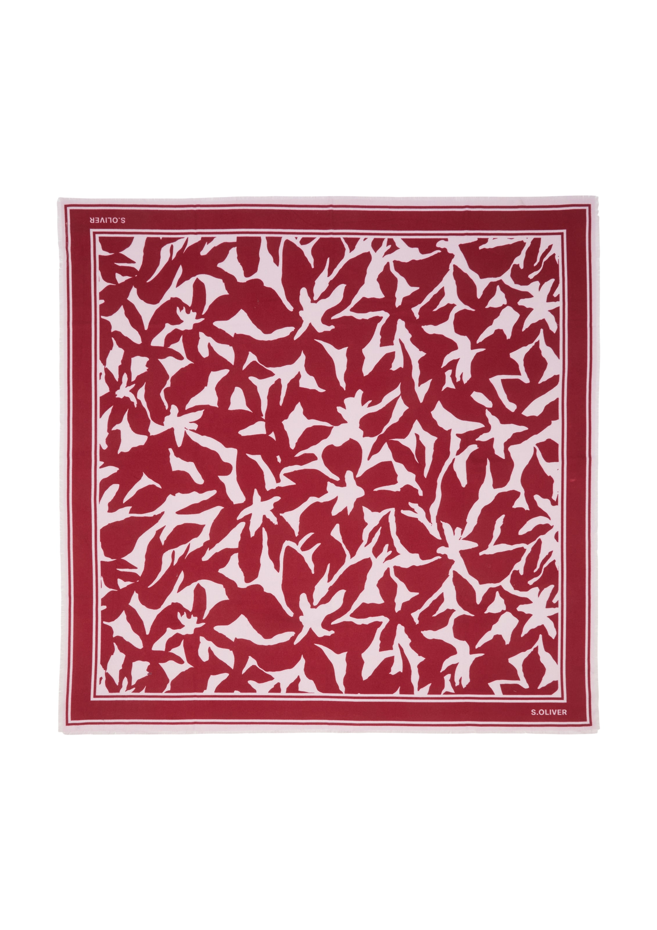 s.Oliver Tuch in dunkelrot / weiß, Produktansicht