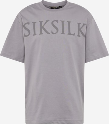 SikSilk Shirt in Grijs: voorkant