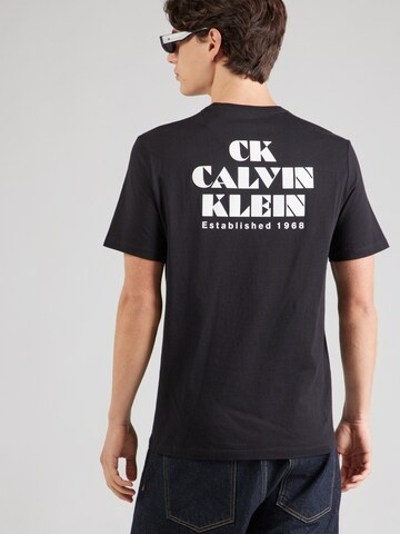 Calvin Klein Jeans Тениска в черно: отпред