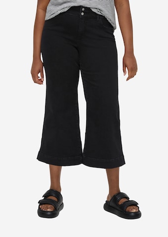 TRIANGLE Wide leg Jeans in Black: front
