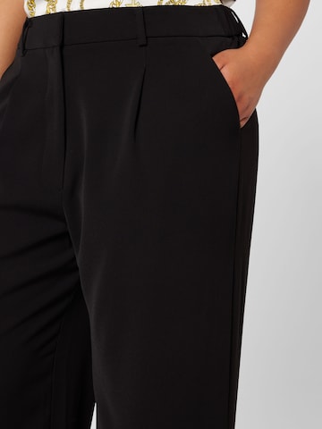 Forever New Curve Wide leg Pleat-Front Pants 'Primrose' in Black