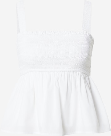 balta Abercrombie & Fitch Palaidinė be rankovių: priekis