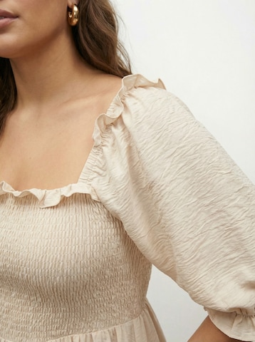 CITA MAASS Summer dress 'Ruffle dress' in Beige