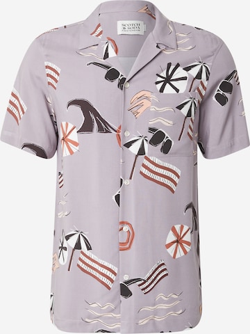 SCOTCH & SODA Slim fit Srajca | vijolična barva: sprednja stran
