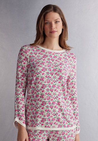 INTIMISSIMI Pajama Shirt 'LIFE IS A FLOWER' in Pink: front