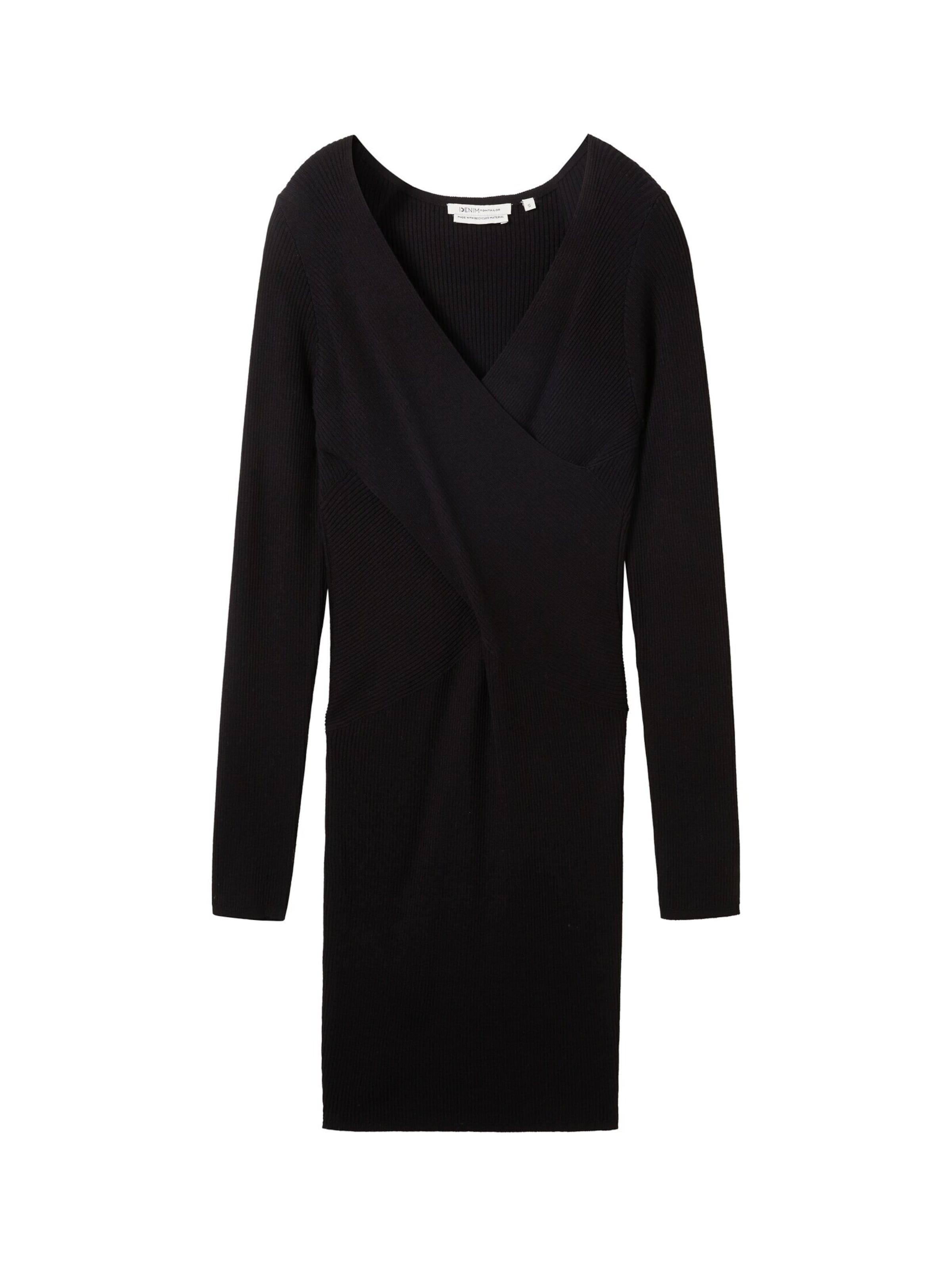 TOM TAILOR DENIM Kleid in Schwarz: Vorderseite
