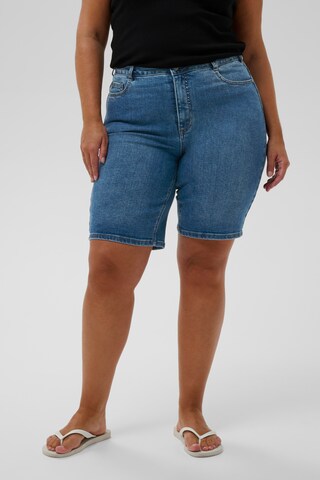 Regular Pantalon 'KCEmila' KAFFE CURVE en bleu : devant
