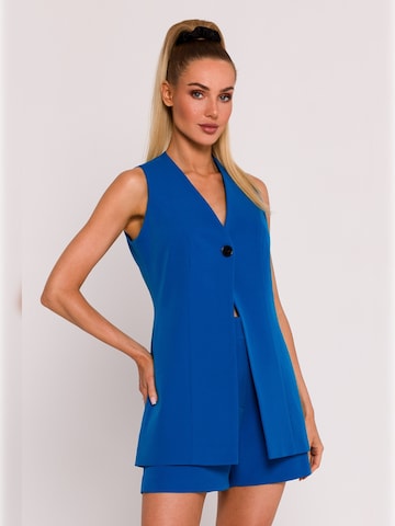 made of emotion - Chaleco en azul: frente