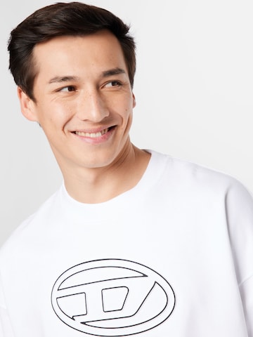 DIESEL Sweatshirt 'MART-BIGOVAL' in White