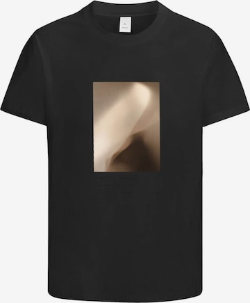 HUSKSWARE Shirt 'T-Shirt mit Motivprint' in Schwarz: Vorderseite