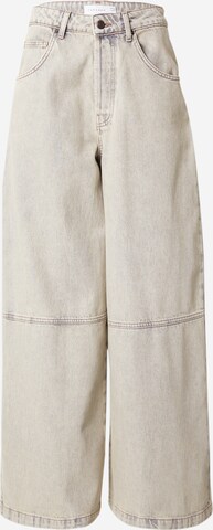 TOPSHOP - Perna larga Calças de ganga 'Marble' em cinzento: frente
