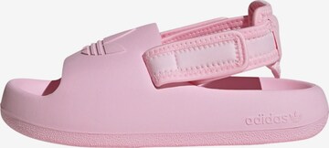 Sandales 'Adifom Adilette' ADIDAS ORIGINALS en rose : devant