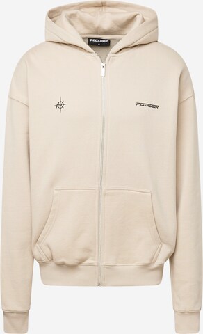 Pegador Zip-Up Hoodie 'GIEN' in Beige: front