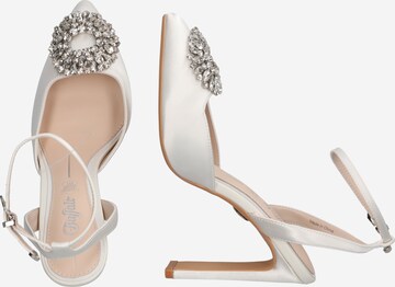 BUFFALO Дамски обувки на ток с отворена пета 'JUDY ICE' в бяло