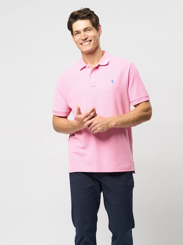 U.S. POLO ASSN. Poloshirt 'Alfred' in Pink: Vorderseite
