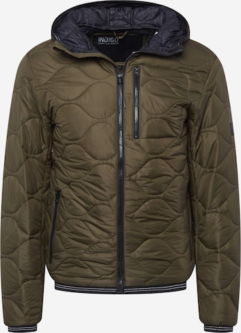 INDICODE JEANS Between-Season Jacket 'Perkins' in Green: front