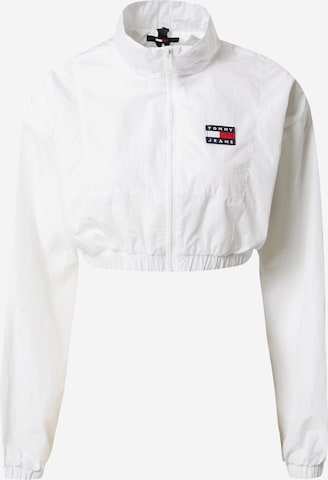 Tommy Jeans Přechodná bunda – bílá: přední strana