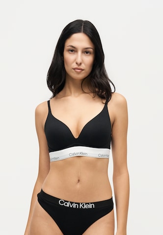 Push-up Soutien-gorge Calvin Klein Underwear en noir : devant