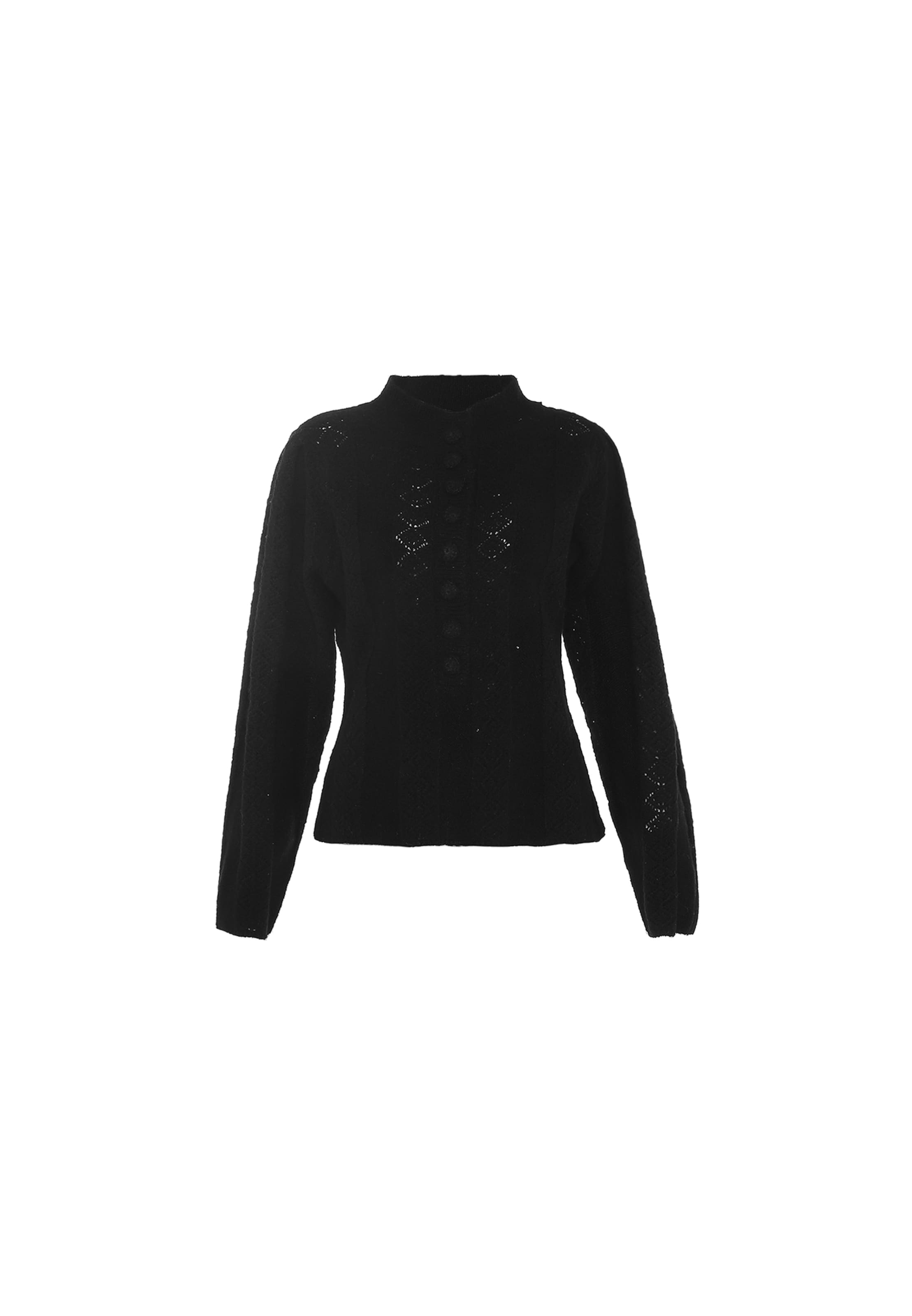 faina Πουλόβερ σε μαύρο: μπροστά