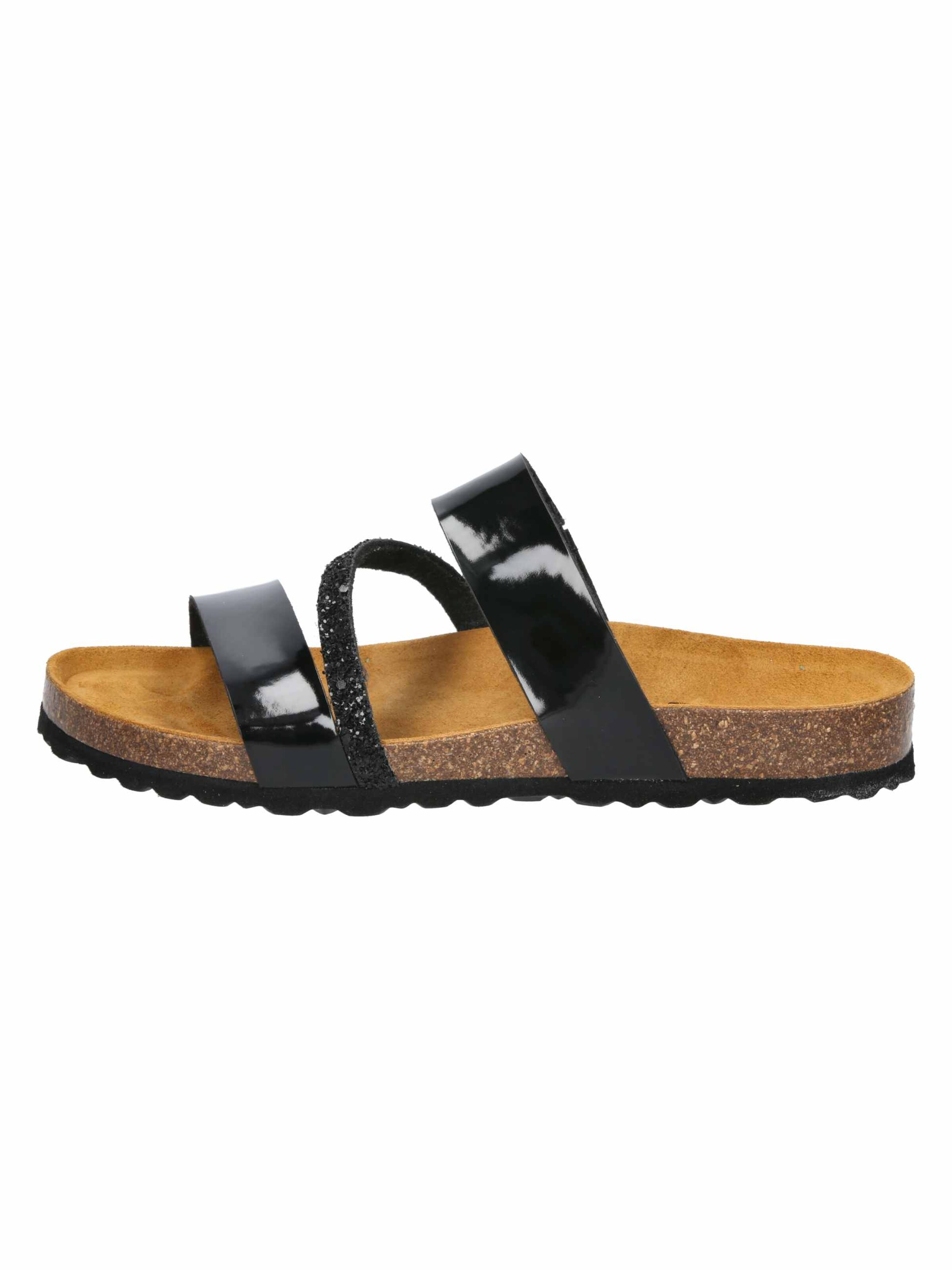 LICO Pantolette 'Bioline Glitter' in Schwarz