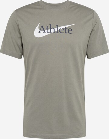 T-Shirt fonctionnel NIKE en vert : devant