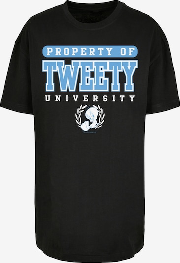 F4NT4STIC T-shirt oversize 'Looney Tunes Tweety Property Of University' en azur / noir / blanc, Vue avec produit