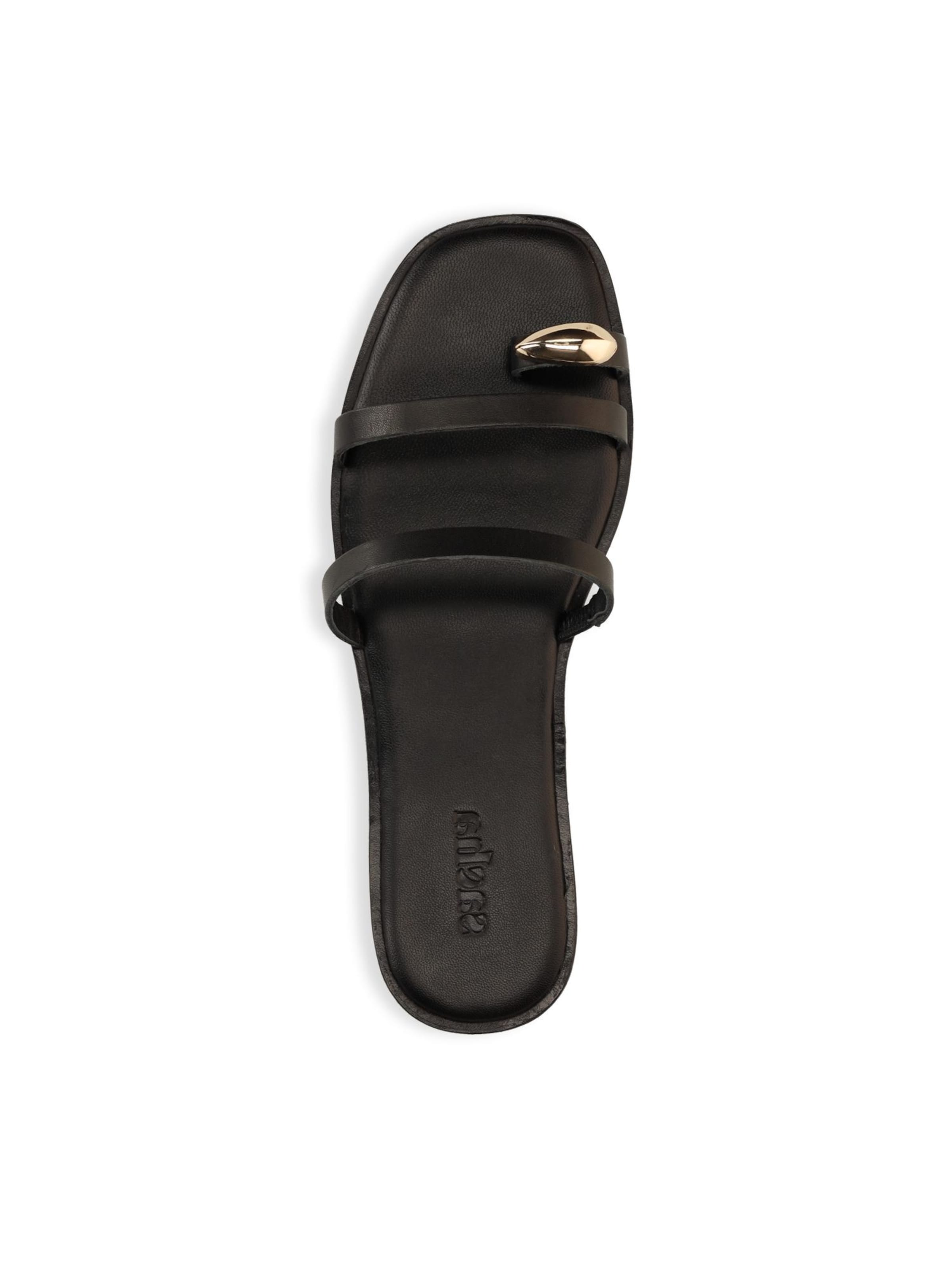 SACHA T-Bar Sandals in Black