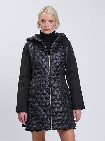 Influencer Between-Seasons Parka in Black: front