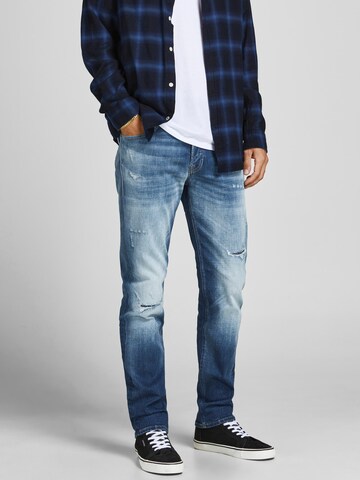 JACK & JONES تقليدي جينز بلون أزرق