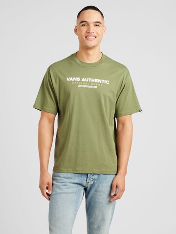 T-Shirt VANS en vert : devant