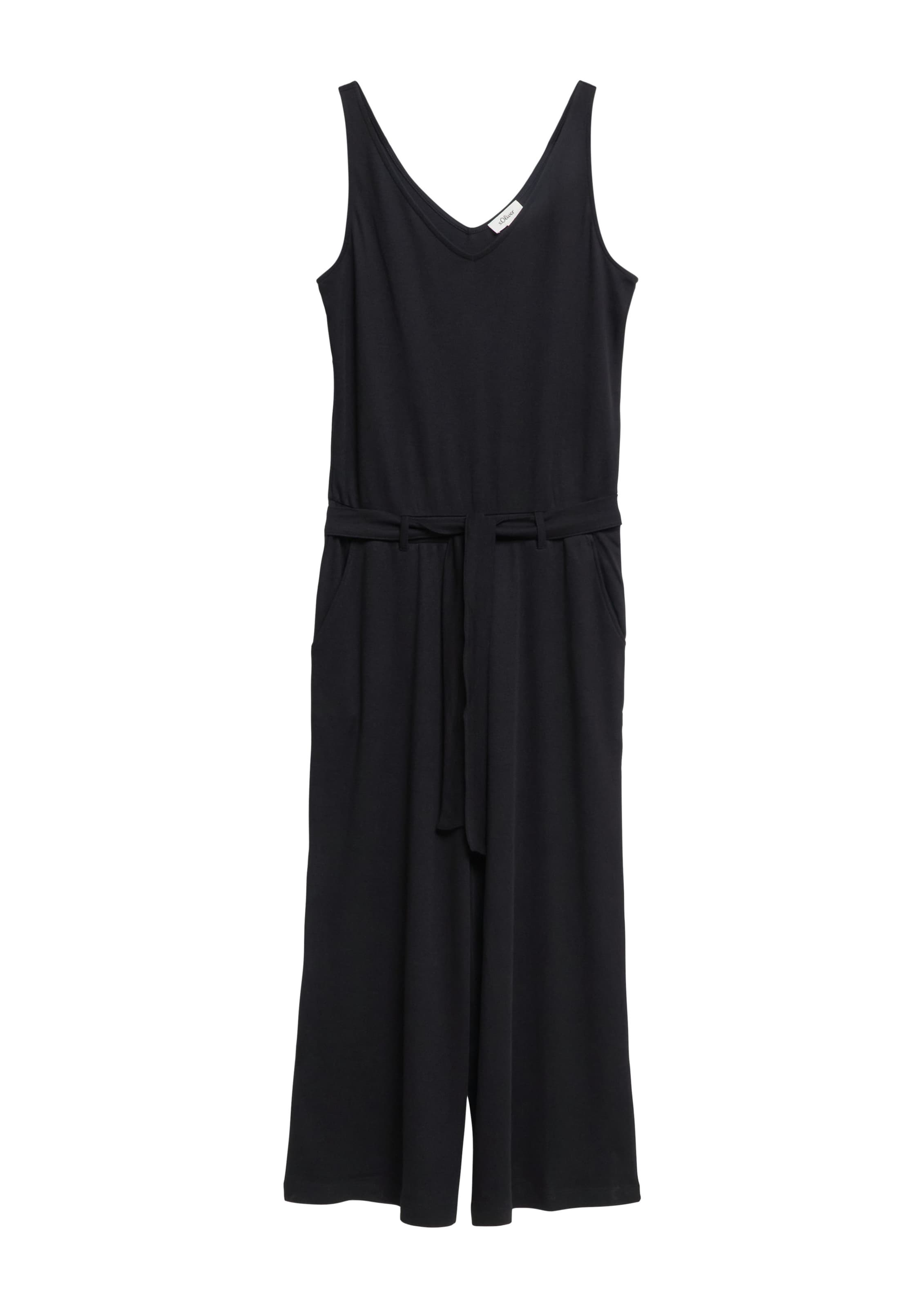 s.Oliver Jumpsuit in Zwart: voorkant