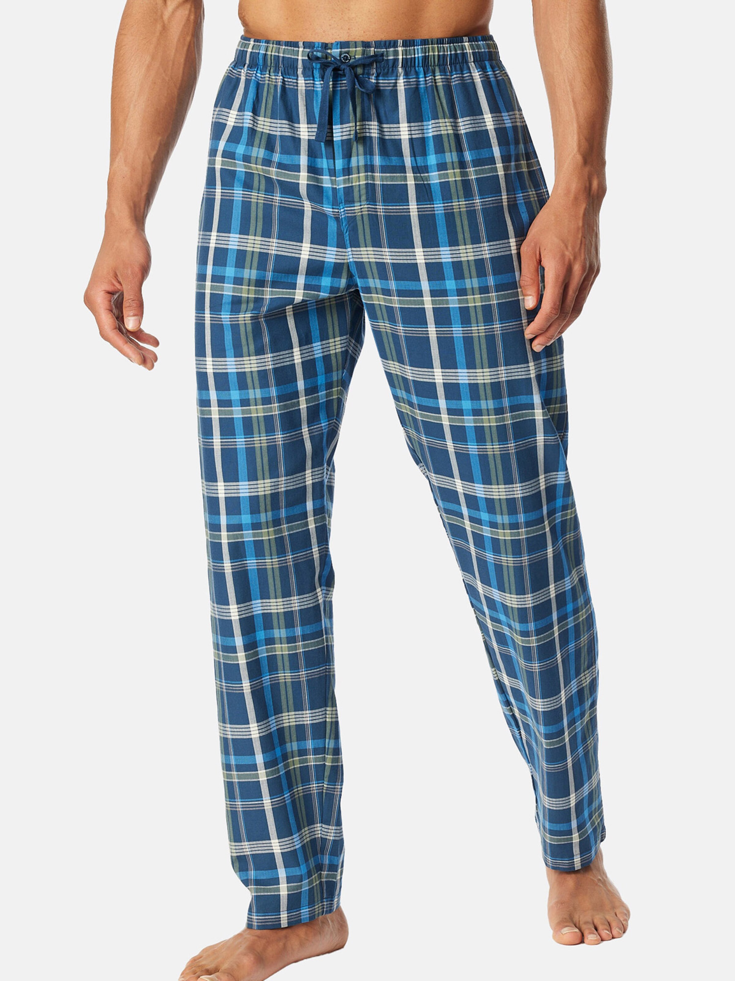 SCHIESSER Pyjamahose ' Mix + Relax ' in Blau: Vorderseite